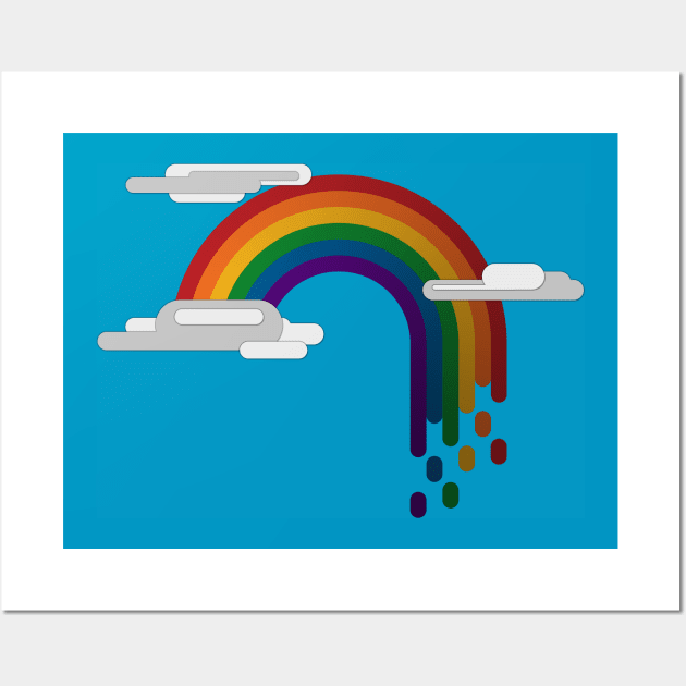 Pixel Rainbow Design in LGBTQ Pride Flag Colors Wall Art by LiveLoudGraphics